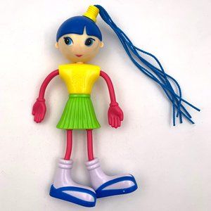 Betty Spaghetty 7" plastic Doll McDonalds ToY figure spaghetti figure BLUE HAIR